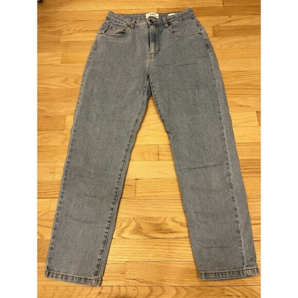 Cotton‎ On Stretch Mom Jean Light Wash Blue High Waisted Tapered Denim Size 8 US